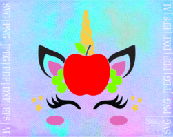 FREE unicorn apple SVG