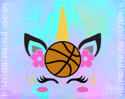 FREE unicorn basketball SVG