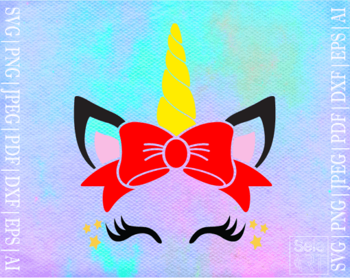 FREE unicorn bow SVG