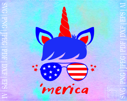 FREE unicorn merica SVG