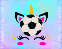 FREE unicorn soccer SVG