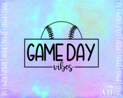 FREE Baseball Game day vibes SVG