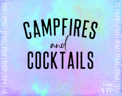 FREE Campfires and Cocktails SVG