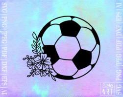 FREE Floral Soccer SVG