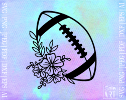 FREE Floral football SVG