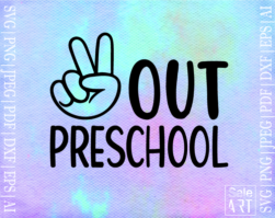 FREE Peace Out Preschool SVG
