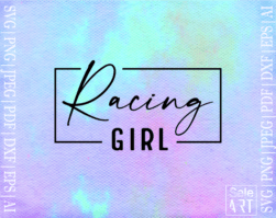 FREE Racing Girl SVG