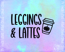 FREE Leggings and Lattes SVG