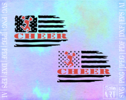Cheer US Flag SVG