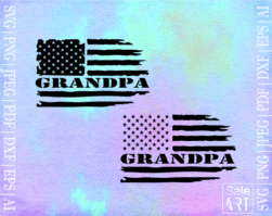 FREE Grandpa American Flag SVG