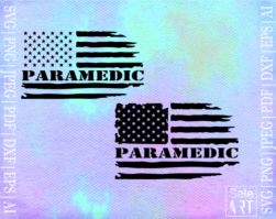 Paramedic flag svg, Paramedic flag png, Paramedic flag jpg, Paramedic flag dxf, Paramedic svg, Distressed usa flag svg, Paramedic cut file
