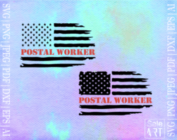 Postal worker flag svg, postal worker png, mail man svg, Postal Truck Svg