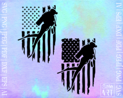 FREE Scuba Diver US Flag SVG
