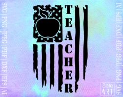 FREE Teacher Flag SVG
