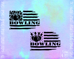 FREE US Bowling Flag SVG