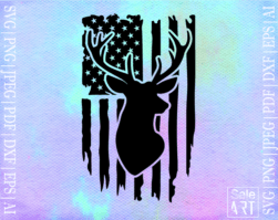 FREE Deer Flag SVG
