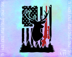FREE Deer Hunting Flag SVG