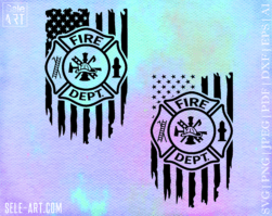 Distressed Firefighter American Flag Svg, Png, Jpg, Dxf, Fire Department Svg, USA Flag Svg, Thin Red Line, Usa Flag Design,Silhouette,Cricut