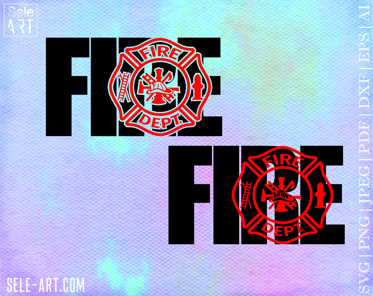 Free Firefighter Badge SVG - Free Svg with SeleART