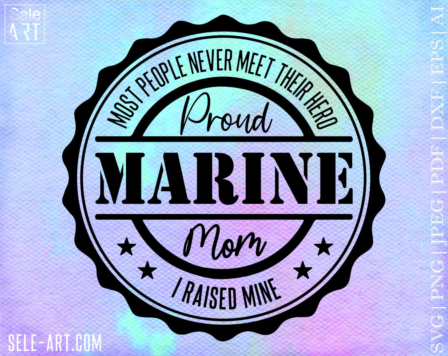 FREE Proud Marine Mom SVG - Free Svg with SeleART