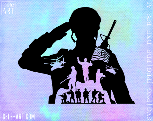 FREE US soldier with the Flag SVG, US Soldier Svg, Veteran Soldier Svg, US Army Svg, Military Svg, Soldier Clipart, US Fallen Soldier Svg, American Soldier