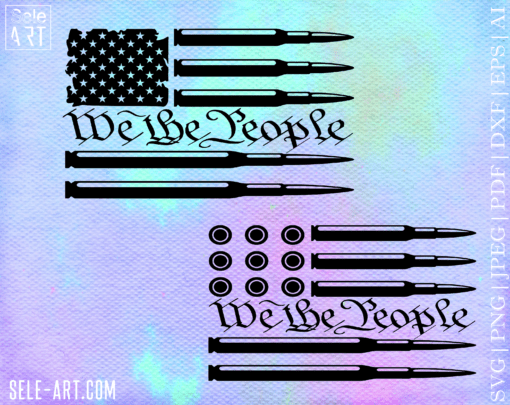 FREE We The People Gun Flag SVG, American Gun Flag svg, Rifle flag svg, Guns svg, 2nd Amendment svg, Distressed flag , Military svg, Svg File for Cricut, Ai