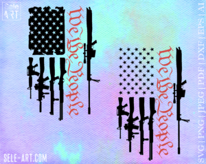 Free We The People Gun Flag Svg - Free Svg With Seleart