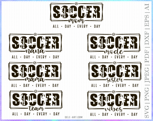 Soccer Bundle SVG, Soccer SVG, Soccer Shirt SVG, Soccer Mom Life svg, Soccer svg Designs, Supportive Mom svg, Sports svg, Cut File Cricut