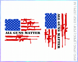 All Guns Matter Svg Png, Gun Flag svg, Rifle flag svg, Guns svg, 2nd Amendment svg, Military svg - Printable, Cricut & Silhouette cut files