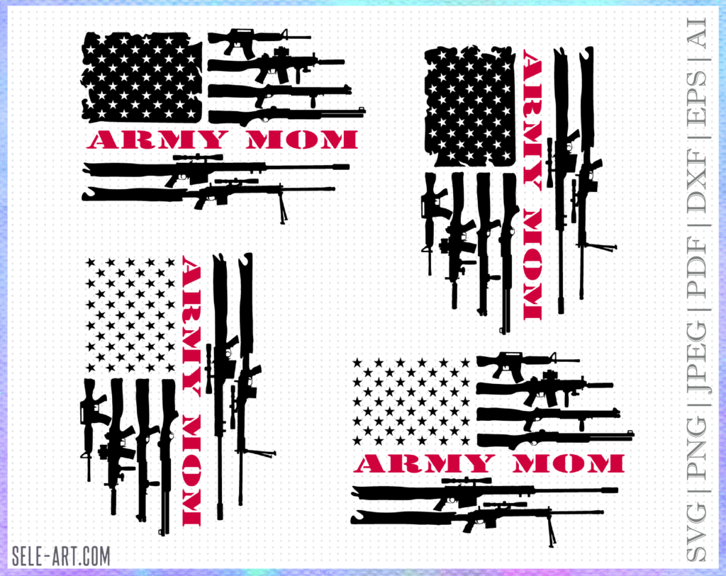 Army Mom Flag SVG, American Army Mom svg, Army svg, Army Wife svg, Army Mom svg, Military svg, Veteran svg, svg files for cricut cut file
